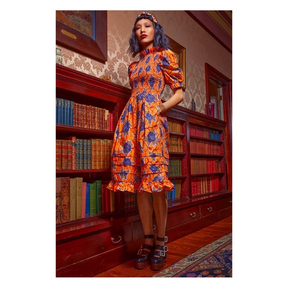 Autumn Adeigbo || NWT Lana Dress (Orange) - Picture 3 of 11